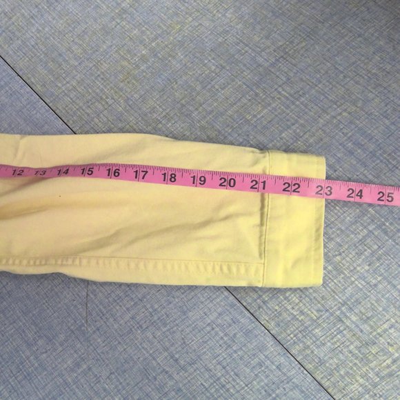 Eddie Bauer Jean Denim Jacket Light Yellow Cotton Women's Large - Picture 9 of 9